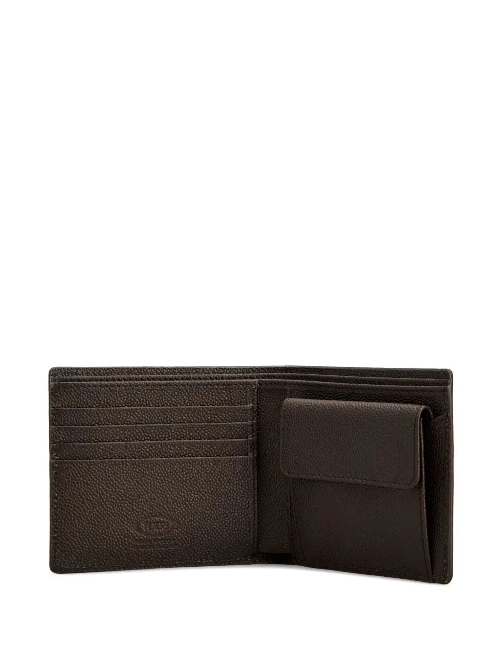 TOD'S Leather Folding Wallet for Men - Mini Size