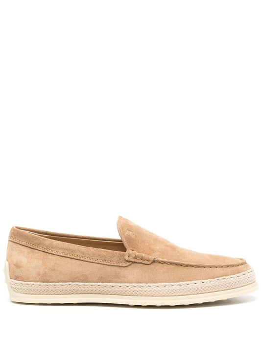 TOD'S Elegant Cord Weaving Slip-On Suede Loafers
