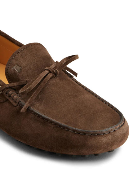 TOD'S Men's Suede Loafers with Lace