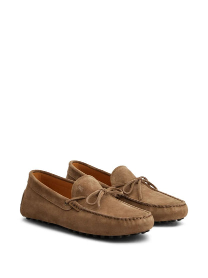 TOD'S Men's Suede Loafers with Lace Detail