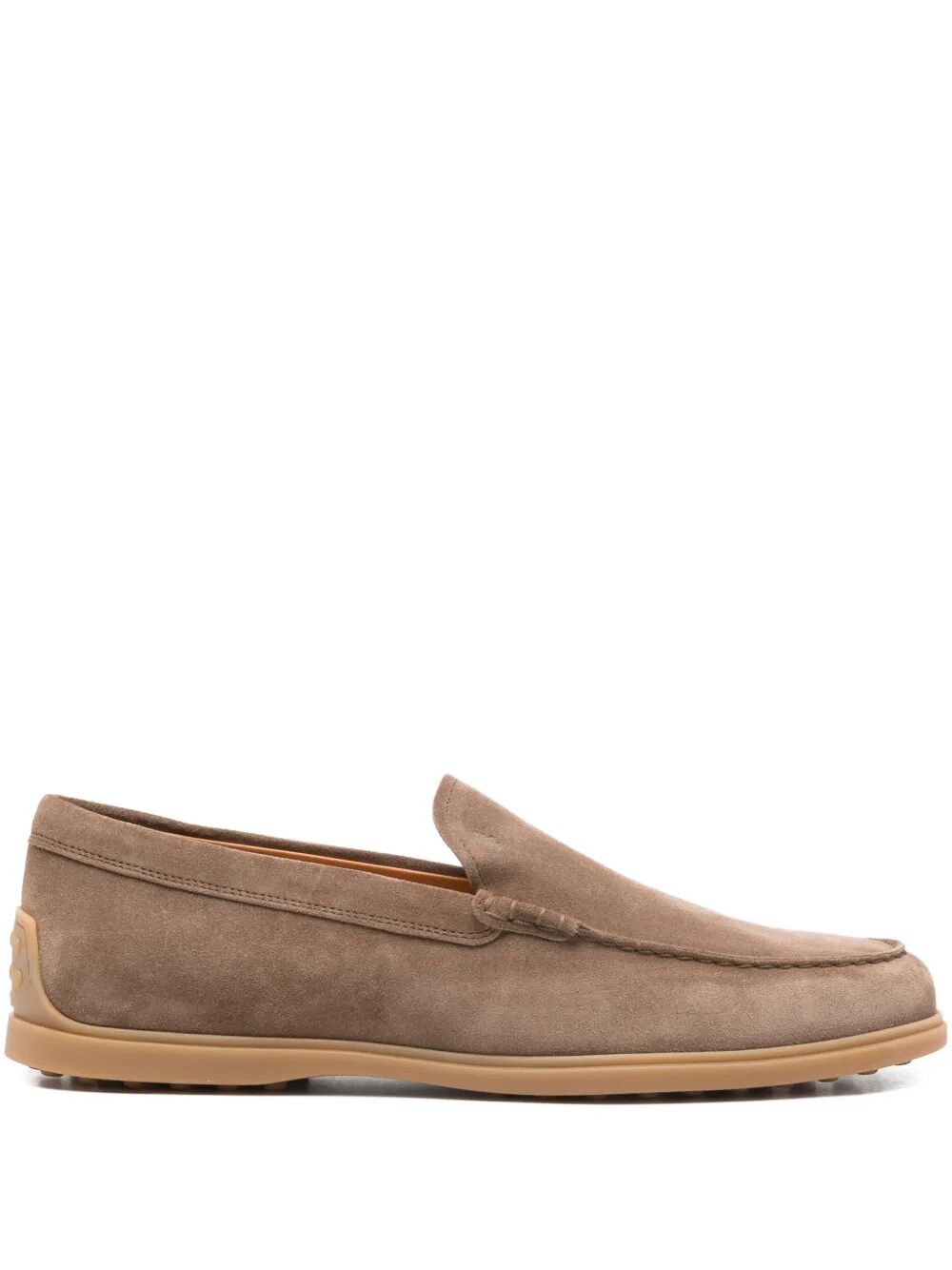 TOD'S Suede Loafers with Rubber Sole for Men