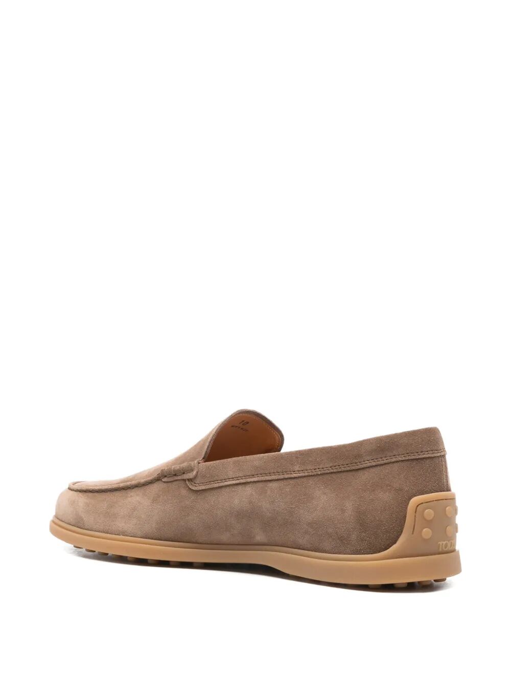 TOD'S Suede Loafers with Rubber Sole for Men