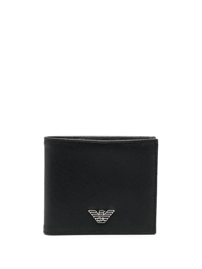 EMPORIO ARMANI Men's Mini Recycled Leather Bi-Fold Wallet
