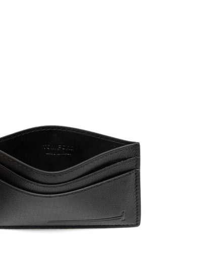 TOM FORD Mini Logo-Print Leather Cardholder