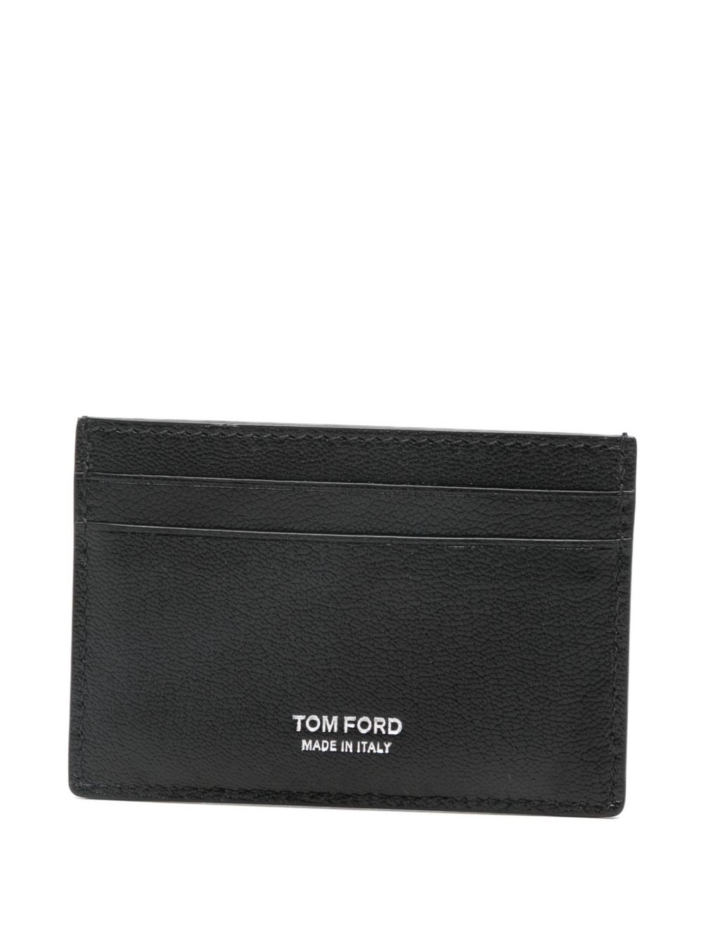 TOM FORD Mini Logo-Print Leather Cardholder