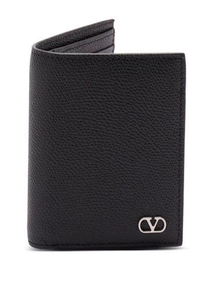 VALENTINO GARAVANI Mini Vlogo Signature Cardholder in Grainy Calfskin