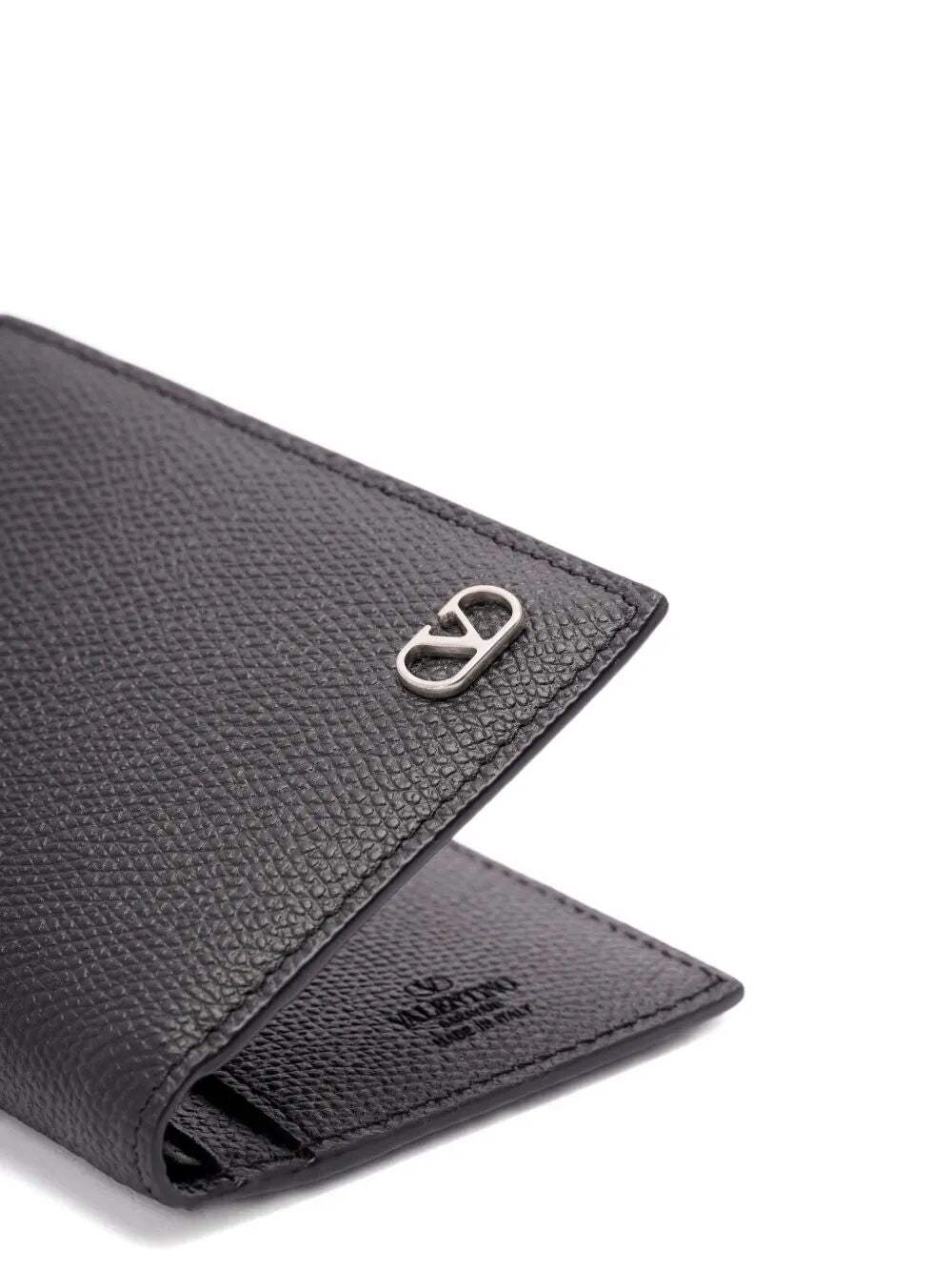 VALENTINO GARAVANI Mini Vlogo Signature Cardholder in Grainy Calfskin