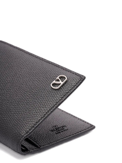 VALENTINO GARAVANI Mini Vlogo Signature Cardholder in Grainy Calfskin