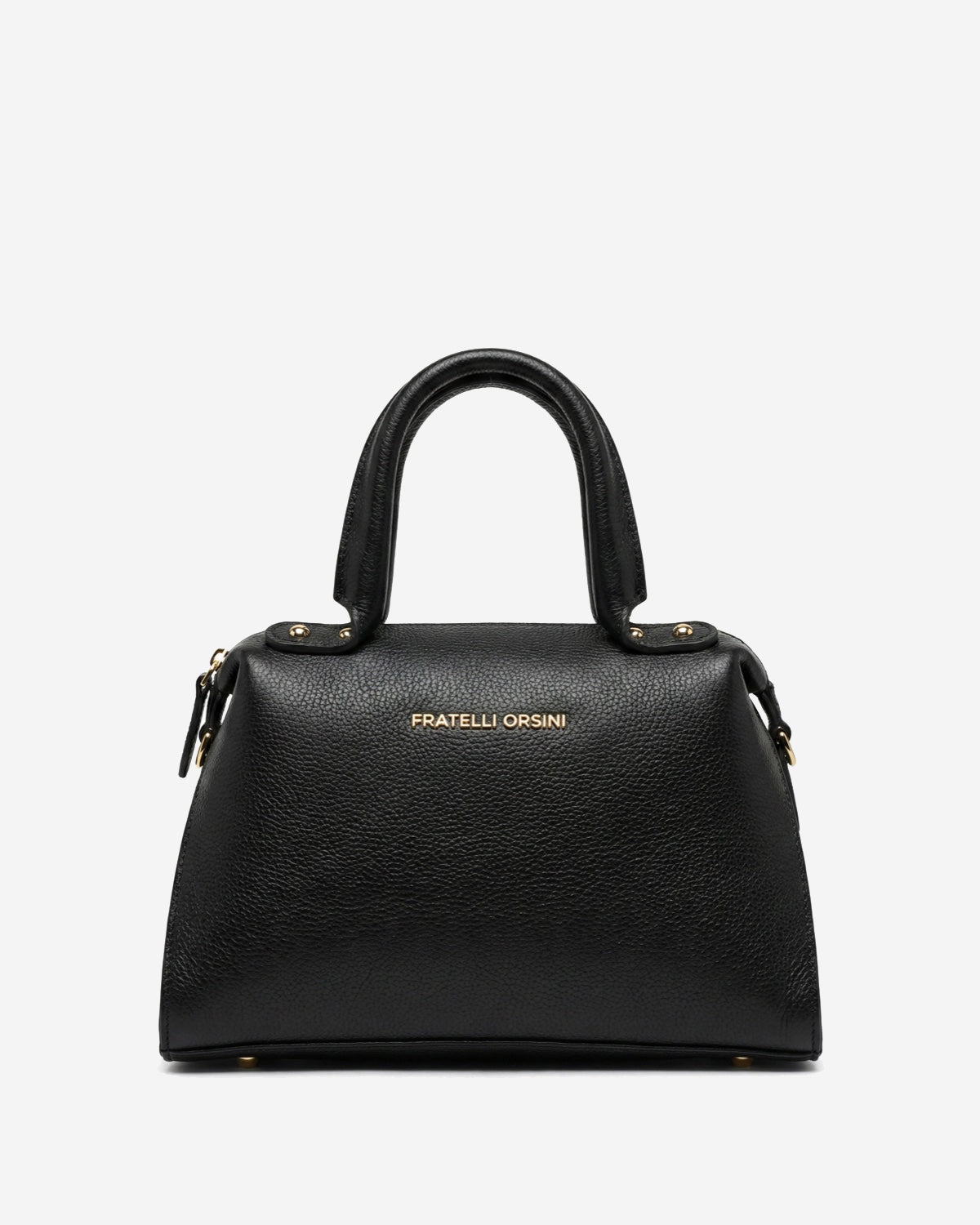 Zita (black) - Italian calf leather women's handbag (with shoulder strap) — photo 1 of 9
