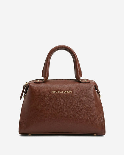 Zita (brown) - Italian calf leather women's handbag (with shoulder strap) — photo 2 of 7