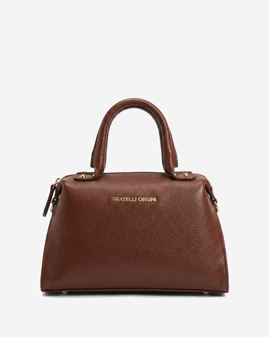 Zita (brown) - Italian calf leather women's handbag (with shoulder strap) — photo 2 of 7