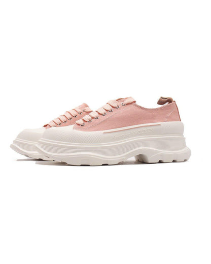 Alexander McQueen Women Tread Slick lace-up Sneakers 'Pink/White'