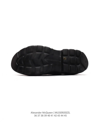 Alexander McQueen Women Tread Slick lace-up Sneakers 'Black'