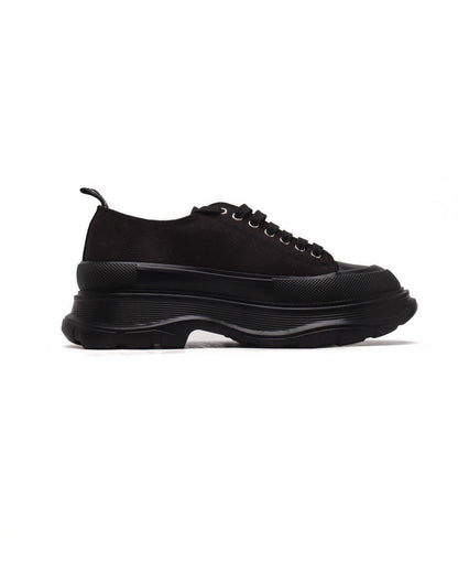 Alexander McQueen Women Tread Slick lace-up Sneakers 'Black'
