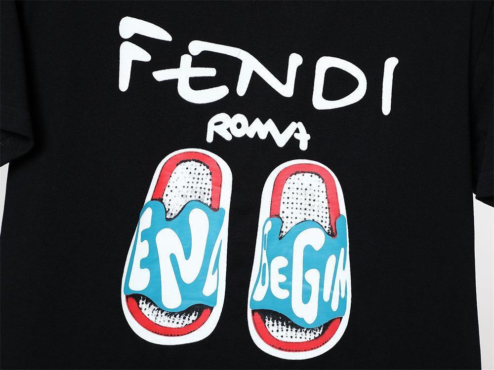 Fendi Roma T-Shirt without Collar 'Black'