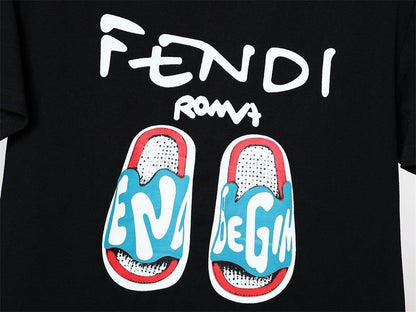 Fendi Roma T-Shirt without Collar 'Black'