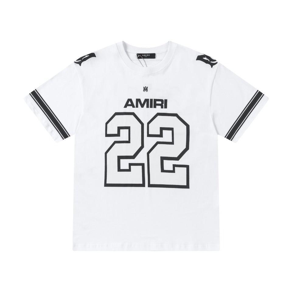 Amiri 22 White & Black T-Shirt Without Collar