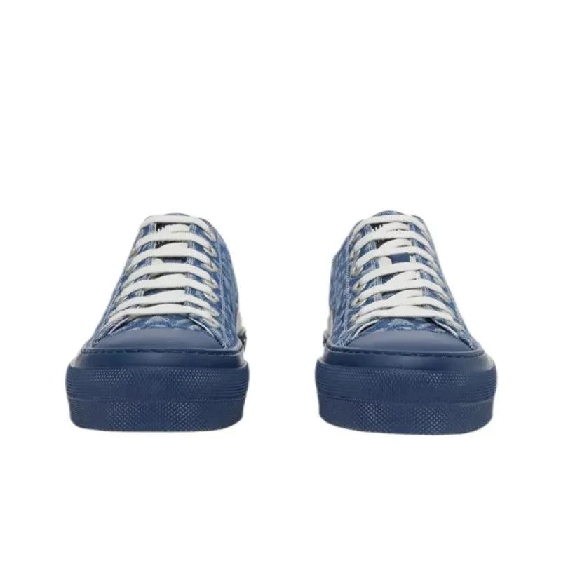 Burberry Low Top Skateboard Shoes 'Denim Blue'