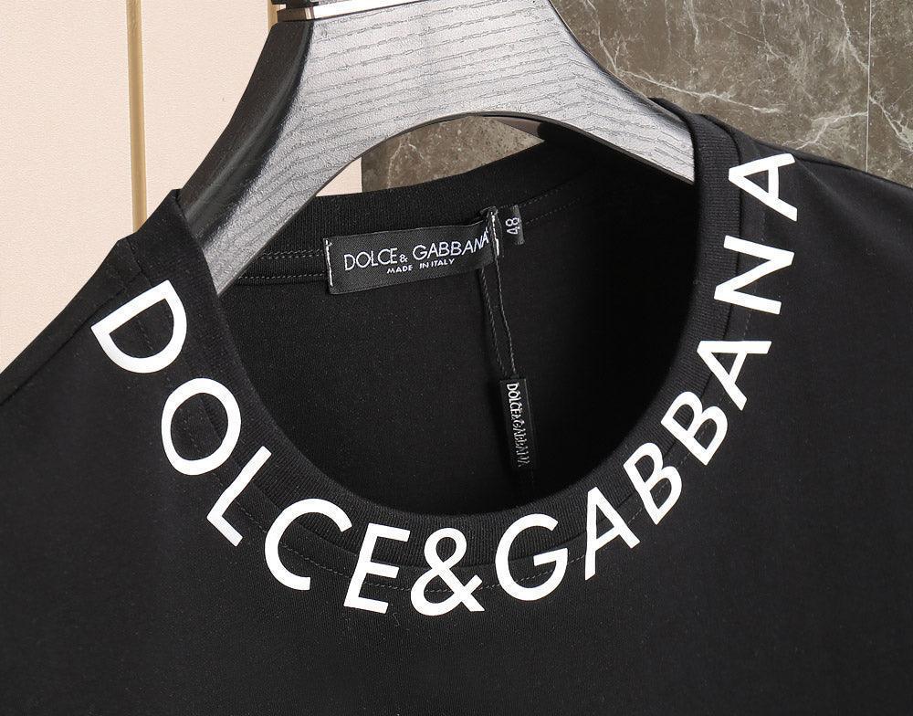 Dolce & Gabbana T-Shirt Without Collar 'Black & White'