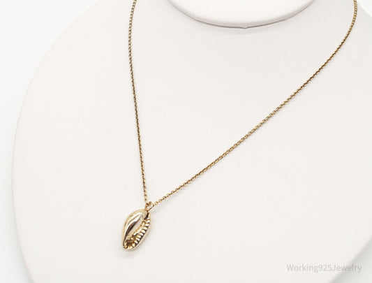 Vintage Mexico Designer Coffee Bean Gold Vermeil Sterling Silver Necklace 16" — photo 1 of 10