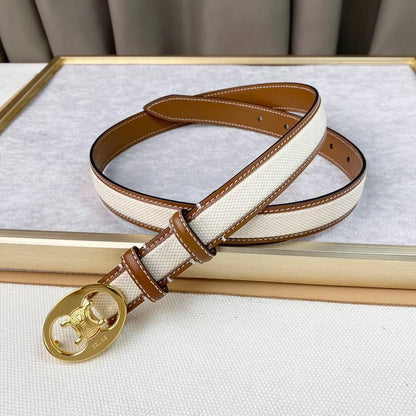 Celine Women Belt 'White/Brown'
