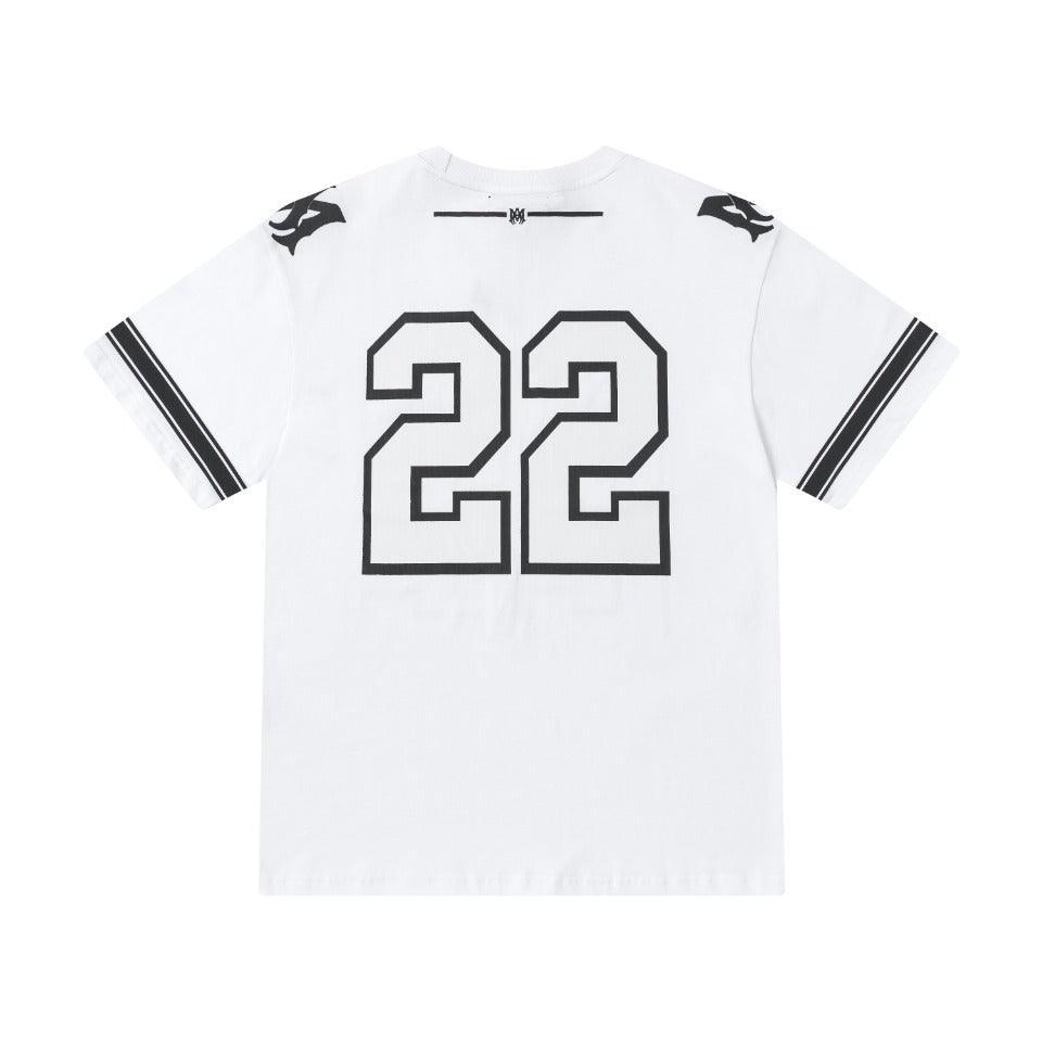 Amiri 22 White & Black T-Shirt Without Collar