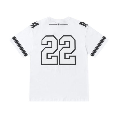 Amiri 22 White & Black T-Shirt Without Collar