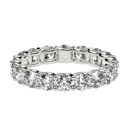 Round Cut Lab Grown Diamond Eternity Ring in 14k White Gold (2 cttw FG/VS2) — photo 2 of 10
