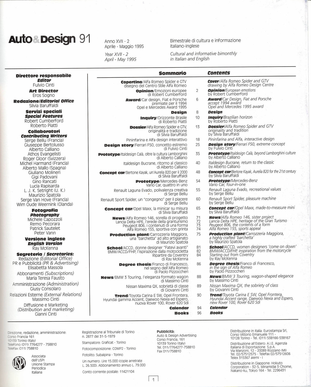 Auto & Design Magazine 1995 N 91