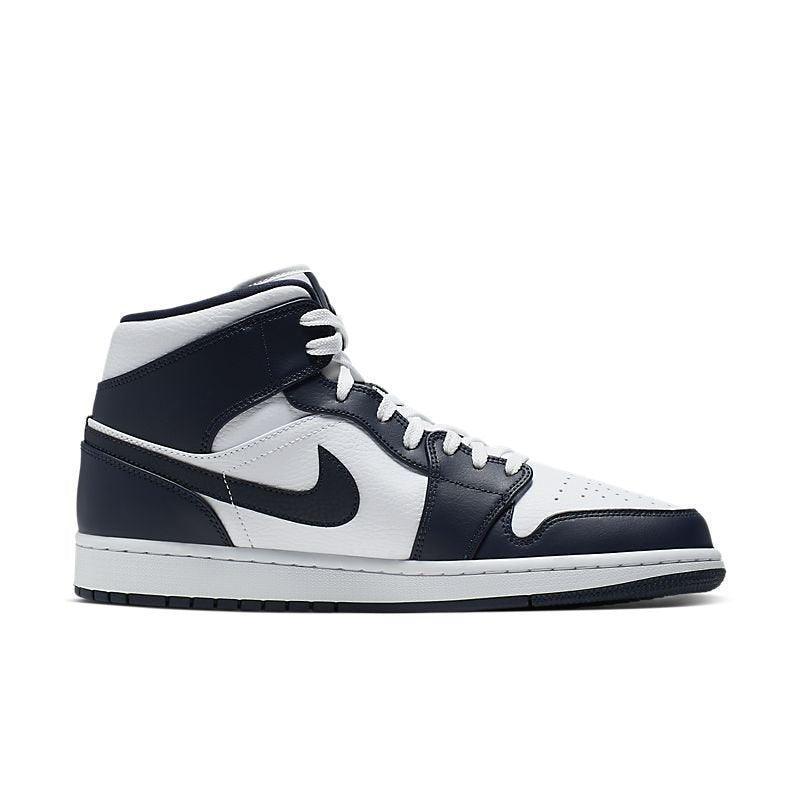 Air Jordan 1 Mid 'White Metallic Gold Obsidian'