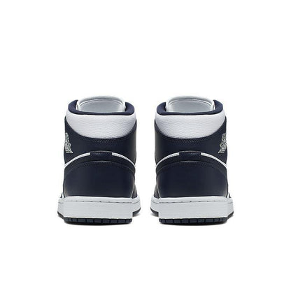 Air Jordan 1 Mid 'White Metallic Gold Obsidian'