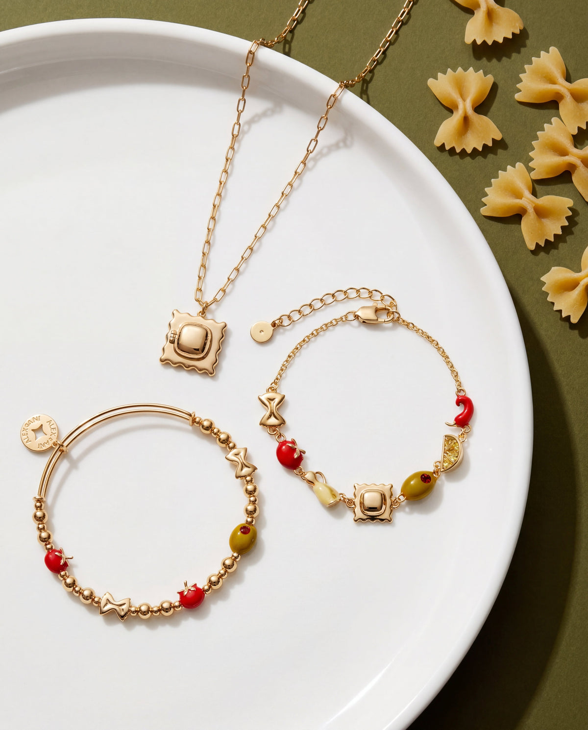 Pasta Girl Beaded Bangle