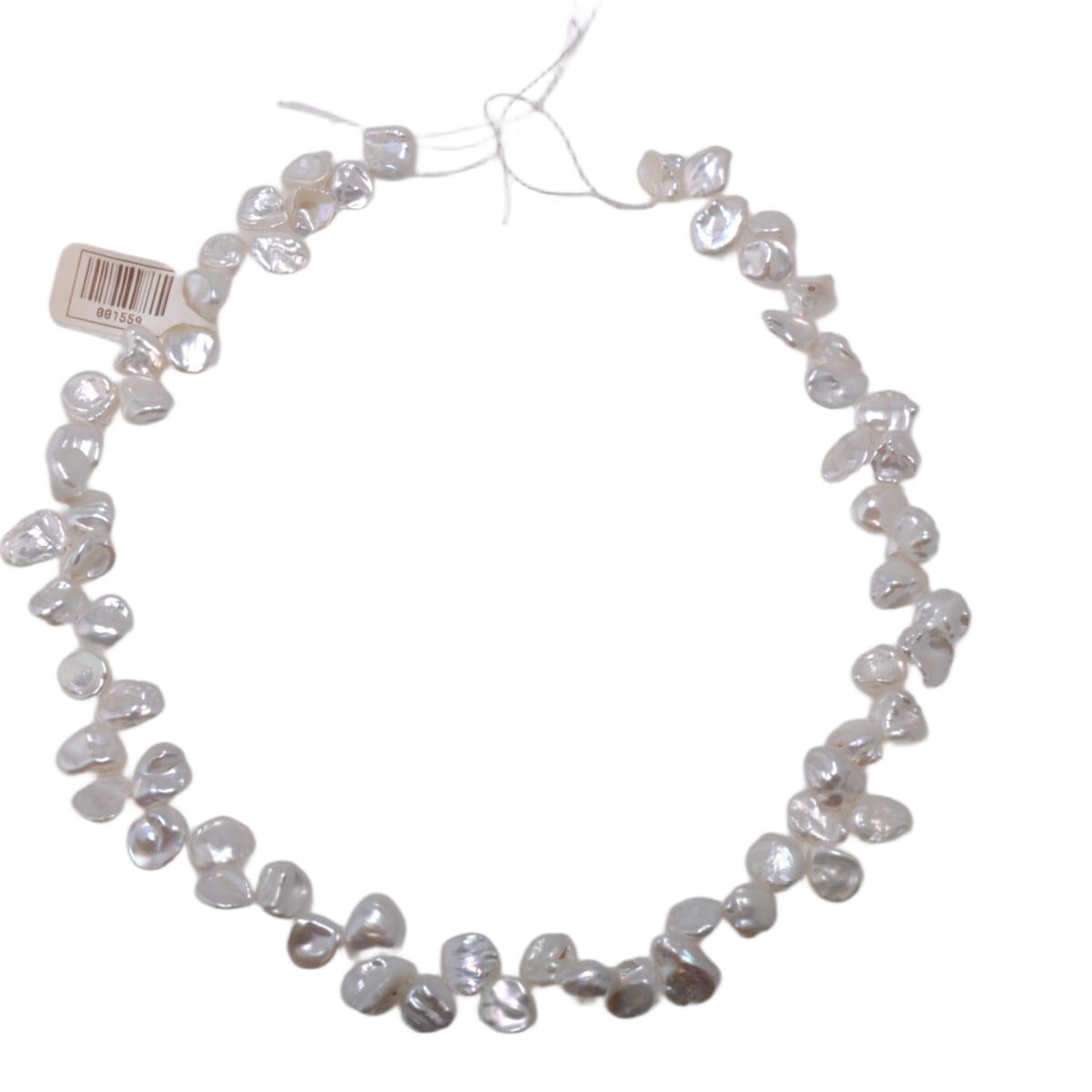 White Freshwater Keshi Pearl Strand 15in - Natural Irregular Baroque Pearls