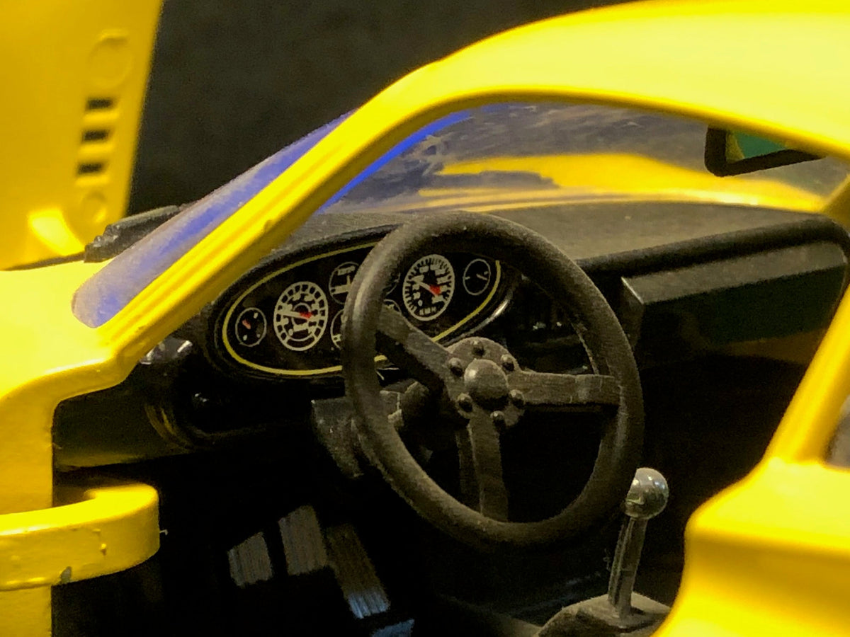 Ferrari Dino 246GT Yellow/Black by Anson 1:18 (30301)(No box)
