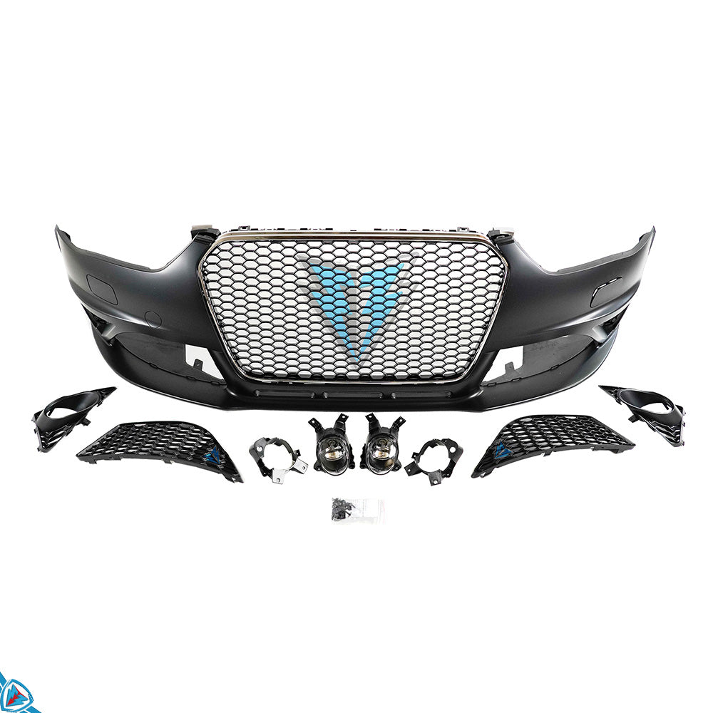2013-2016 Audi A4 / S4 (B8.5) RS4 Style Polypropylene Front Bumper Conversion Kit | E3Tuning — photo 1 of 8