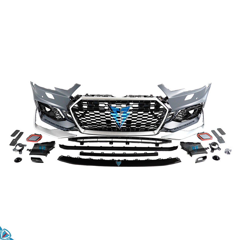 2017-2019 Audi A4 / S4 (B9) RS4 Style Polypropylene Front Bumper Conversion Kit | E3Tuning — photo 1 of 10