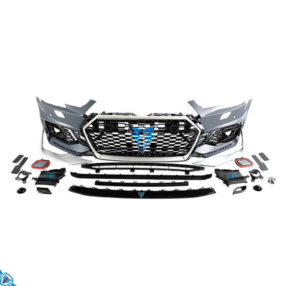 2017-2019 Audi A4 / S4 (B9) RS4 Style Polypropylene Front Bumper Conversion Kit | E3Tuning — photo 1 of 10