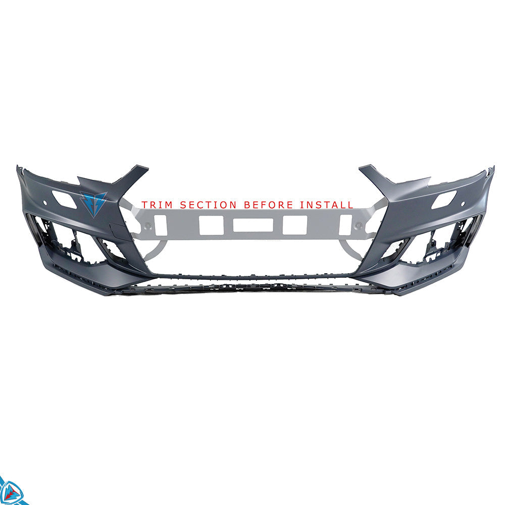 2017-2019 Audi A4 / S4 (B9) RS4 Style Polypropylene Front Bumper Conversion Kit | E3Tuning — photo 3 of 10