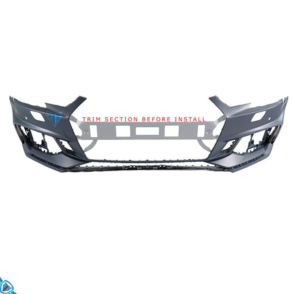 2017-2019 Audi A4 / S4 (B9) RS4 Style Polypropylene Front Bumper Conversion Kit | E3Tuning — photo 3 of 10