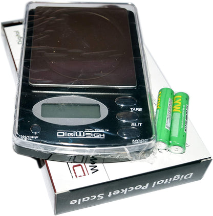 DigiWeigh DW-100AX Präzisions-Digitalwaage – 100 g x 0,01 g | Gramm-, Unzen-, Karat-, Grain-Modi | Labor-, Schmuck-, Wiederlade-, Edelsteinnutzung