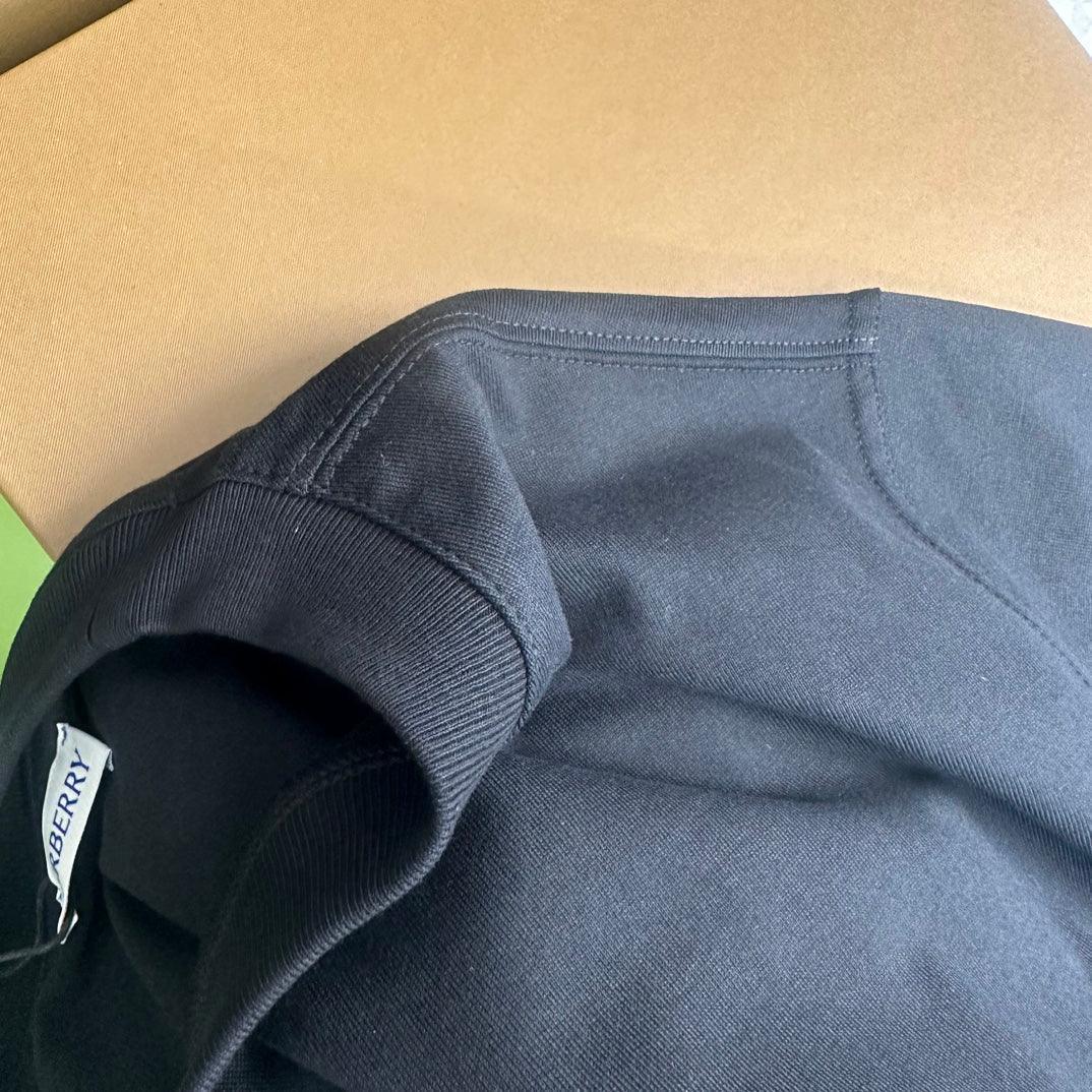 Burberry Black T-Shirt Without Collar