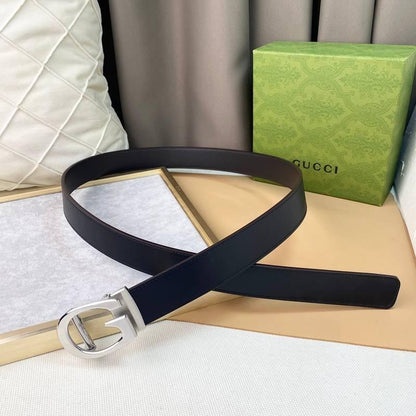 GUCCI Embellished coated-canvas and leather belt 'Black'