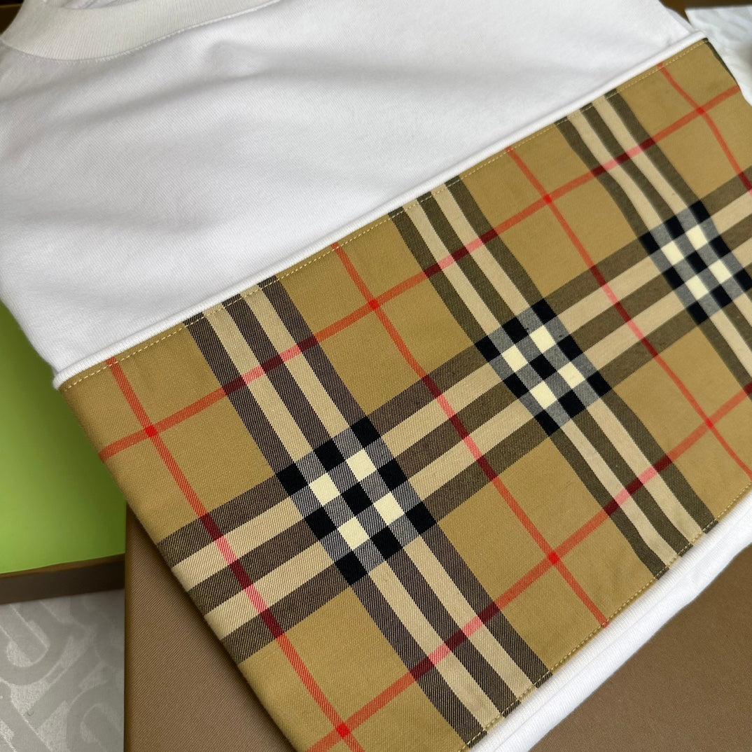 Burberry T-Shirt Without Collar 'White & Beige' - Luxury Casual Elegance