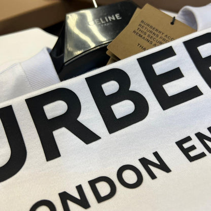 Burberry T-Shirt Without Collar 'White & Black'