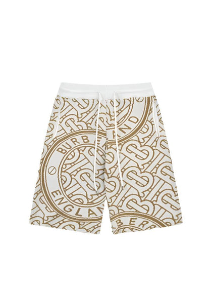 Burberry Men's Striped Cotton Knit Basketball Shorts 'Beige'