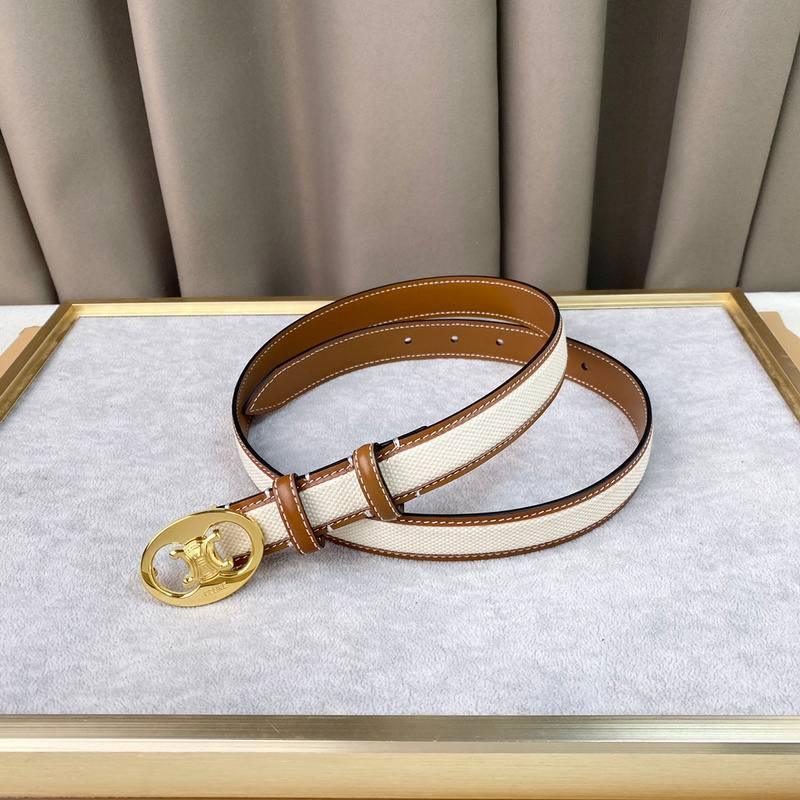 Celine Women Belt 'White/Brown'