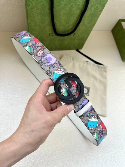 GUCCI Cartoon Print Logo Belt 'Multicolor'