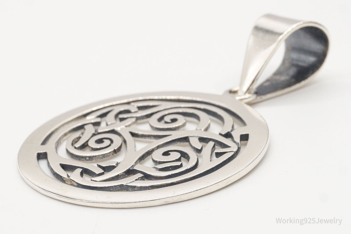 Vintage Retired Silpada Celtic Triskele Knot Sterling Silver Pendant
