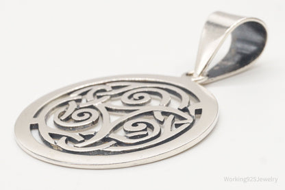 Vintage Retired Silpada Celtic Triskele Knot Sterling Silver Pendant