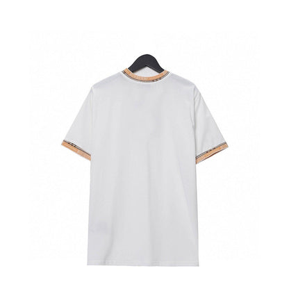 Burberry Crew Neck T-Shirt White & Beige | Premium Cotton Comfort